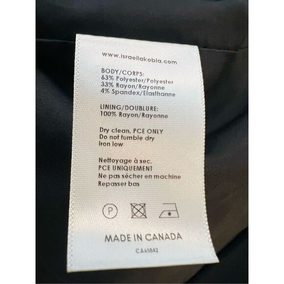 Israella Kobla Women's Black Off-the-Shoulder Mini Dress Size 6 NWOT D066 - Picture 9 of 9